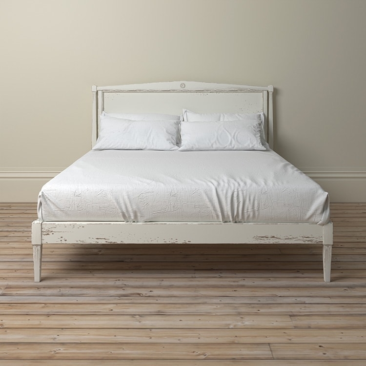 Product photograph of Willis And Gambier Atelier Aged White Painted Low Footend Bedstead from Choice Furniture Superstore.