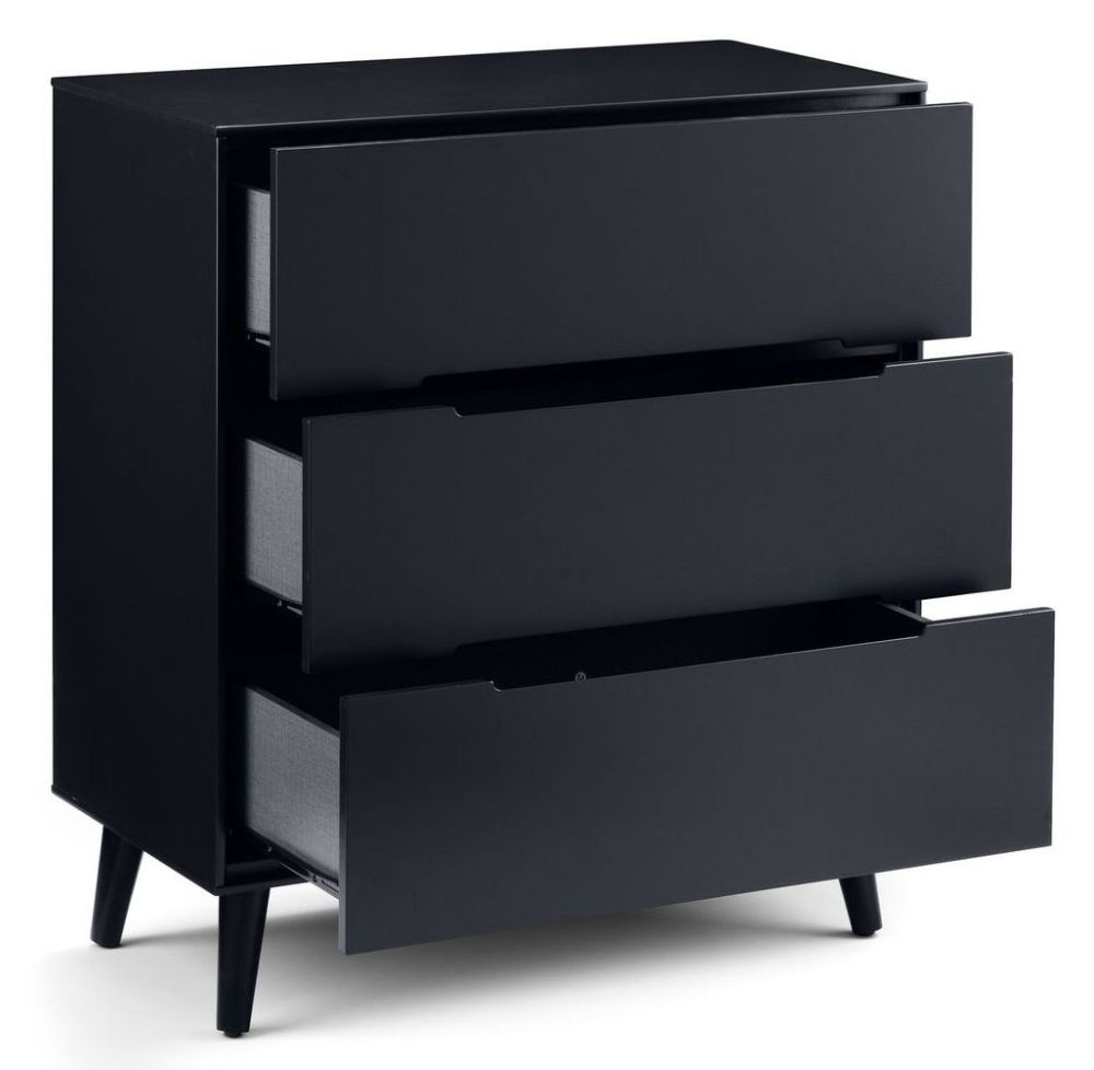 Product photograph of Alicia Anthracite 3 Drawer Chest from Choice Furniture Superstore.