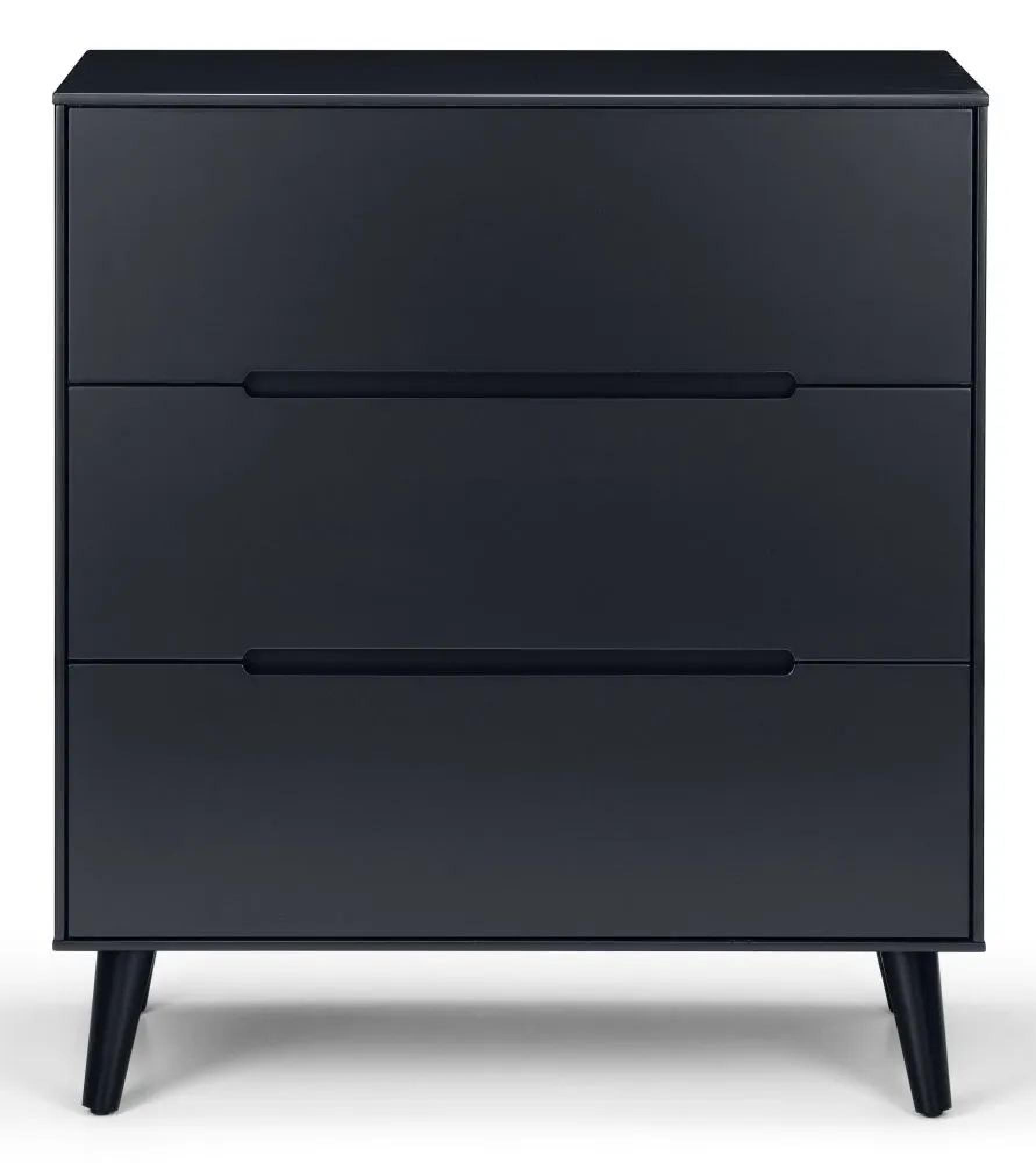 Product photograph of Alicia Anthracite 3 Drawer Chest from Choice Furniture Superstore.