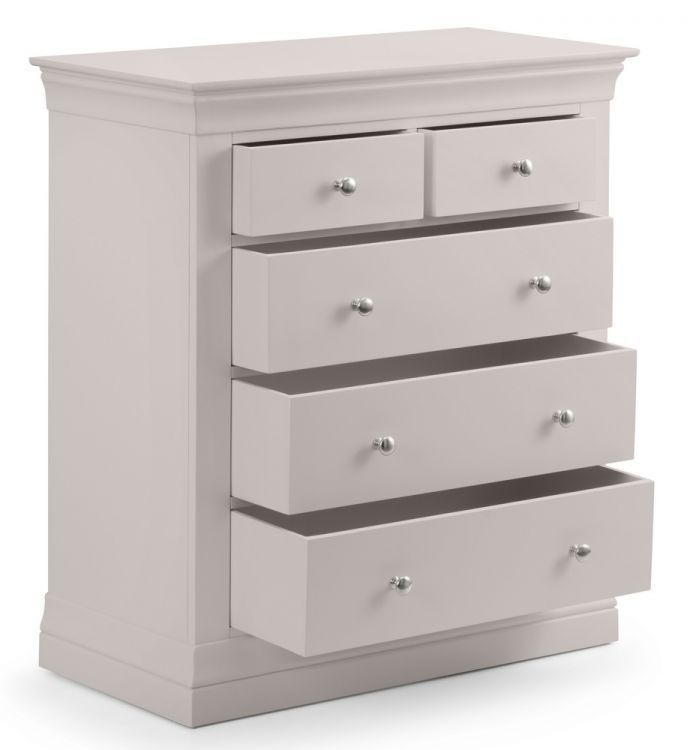 Product photograph of Clermont Light Grey 3 2 Drawer Chest from Choice Furniture Superstore.