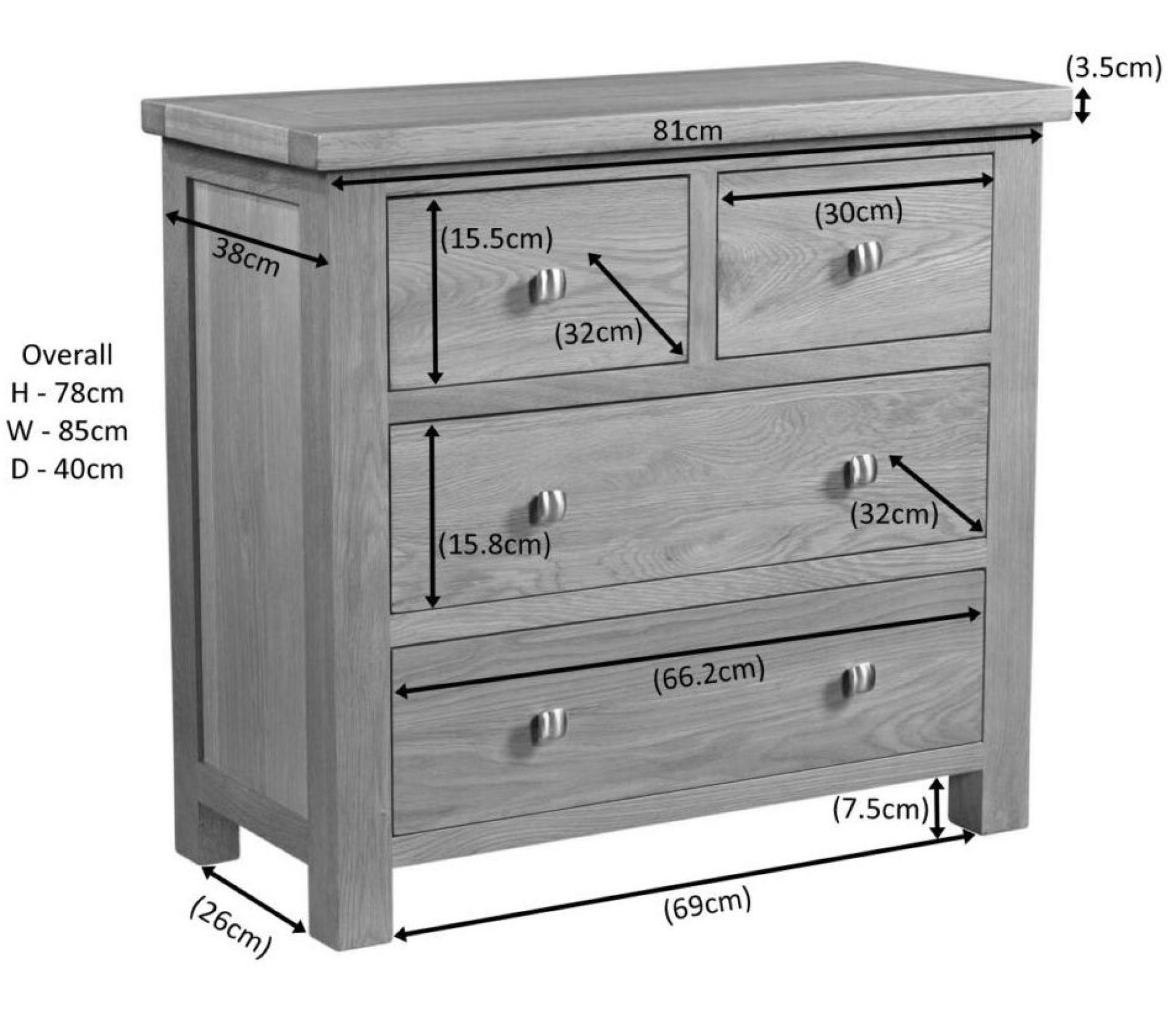 Product photograph of Original Rustic Oak 2 2 Drawer Chest from Choice Furniture Superstore.