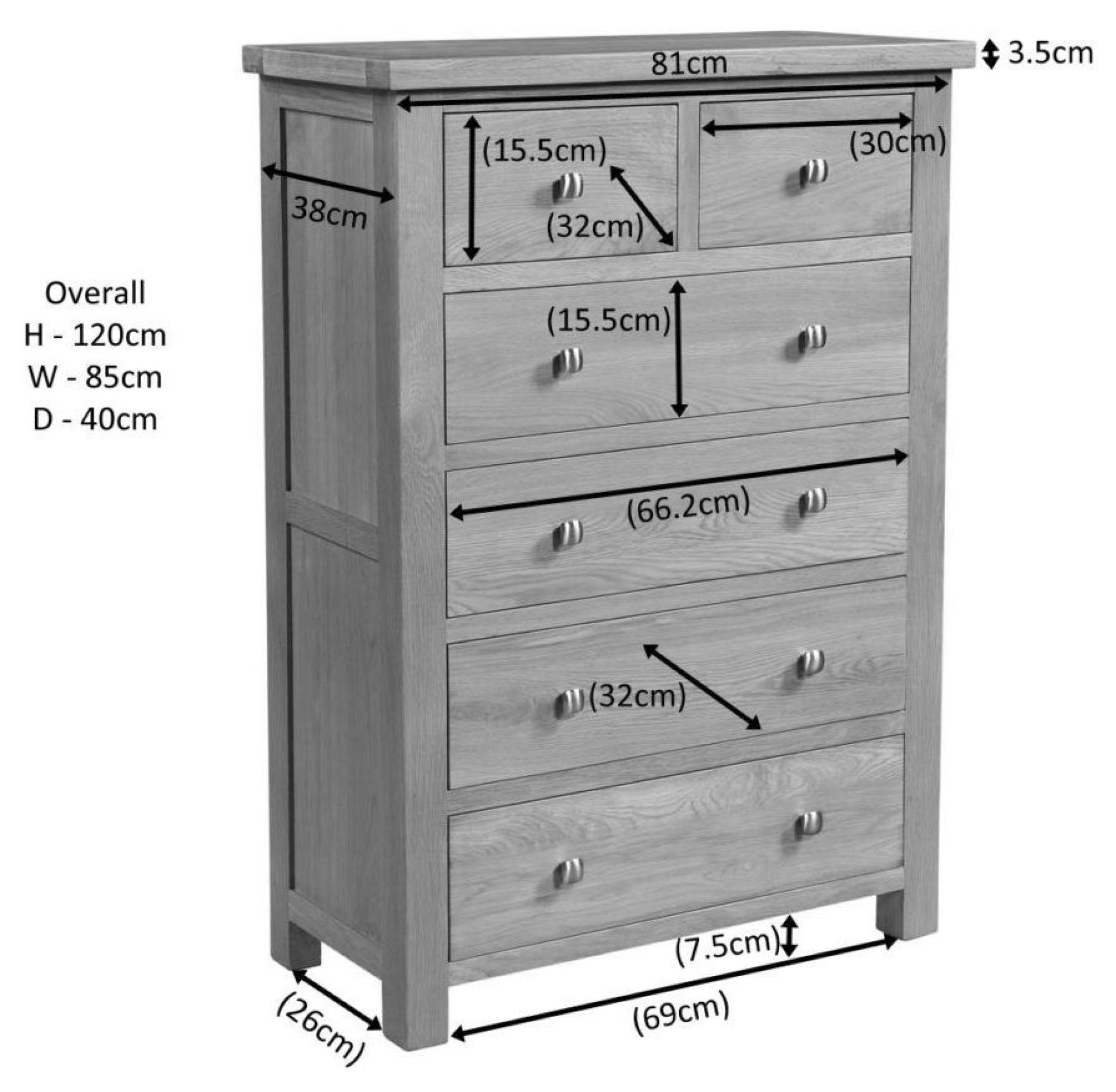 Product photograph of Original Rustic Oak 2 4 Drawer Chest from Choice Furniture Superstore.