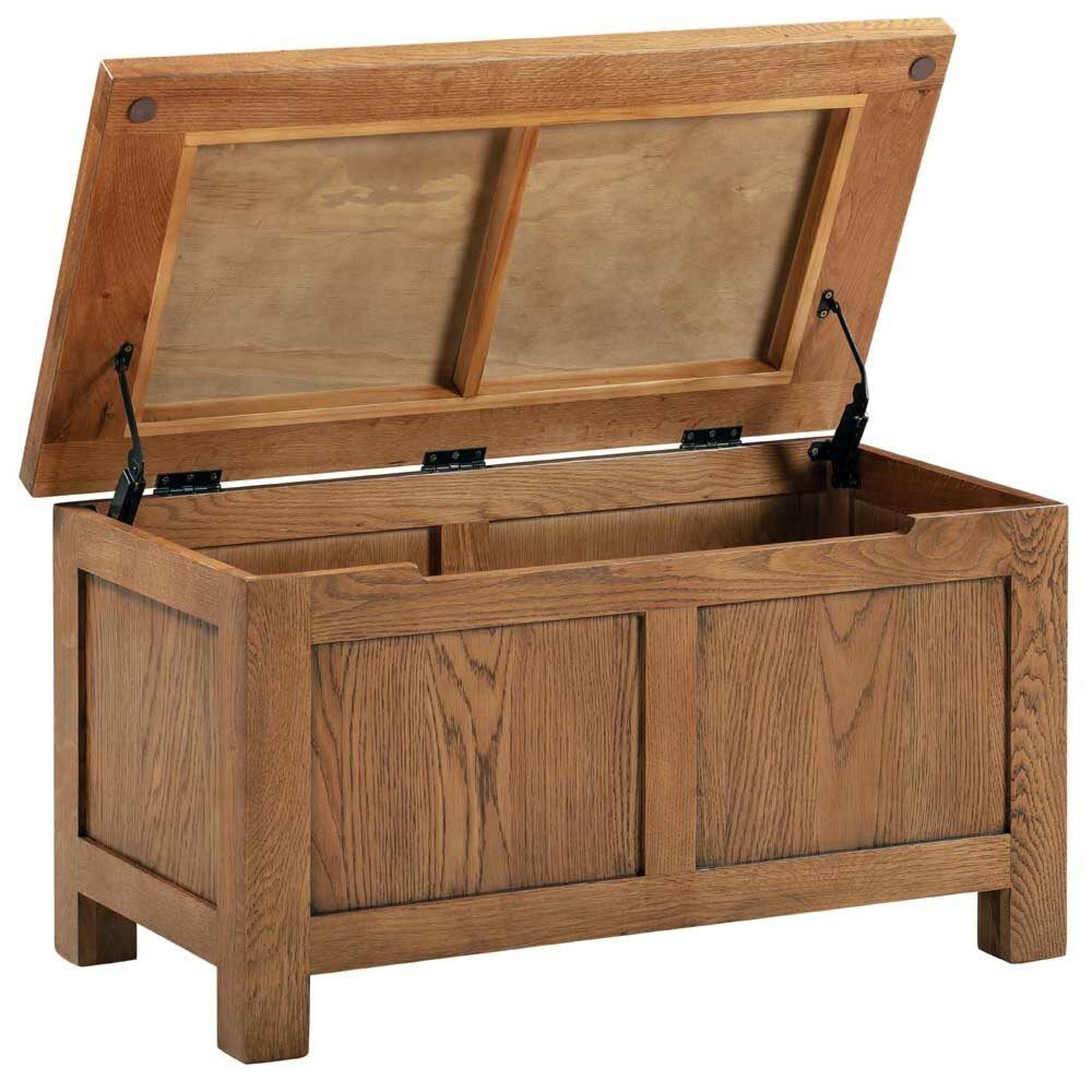 Product photograph of Original Rustic Oak Blanket Box from Choice Furniture Superstore.