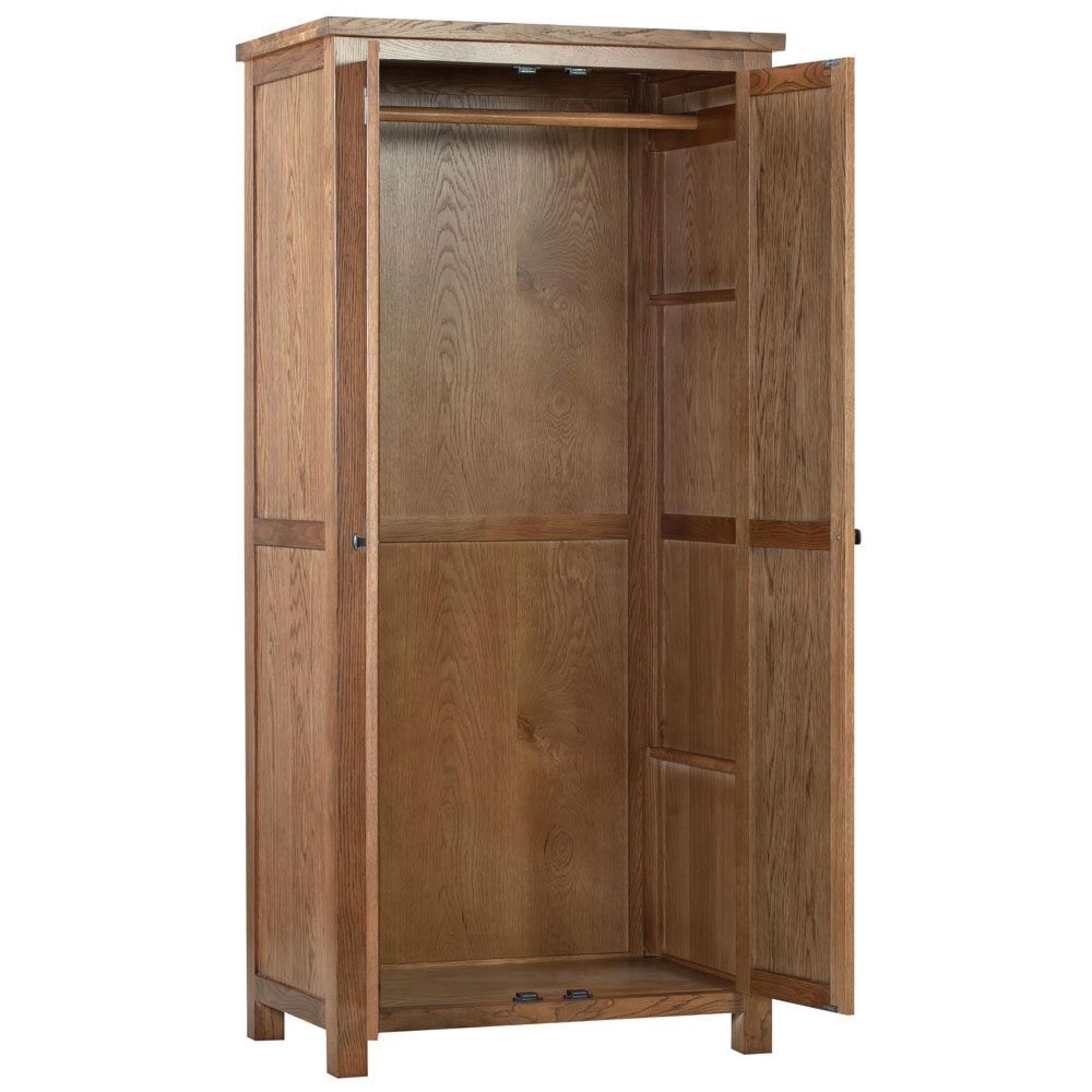 Product photograph of Original Rustic Oak 2 Door Wardrobe from Choice Furniture Superstore.