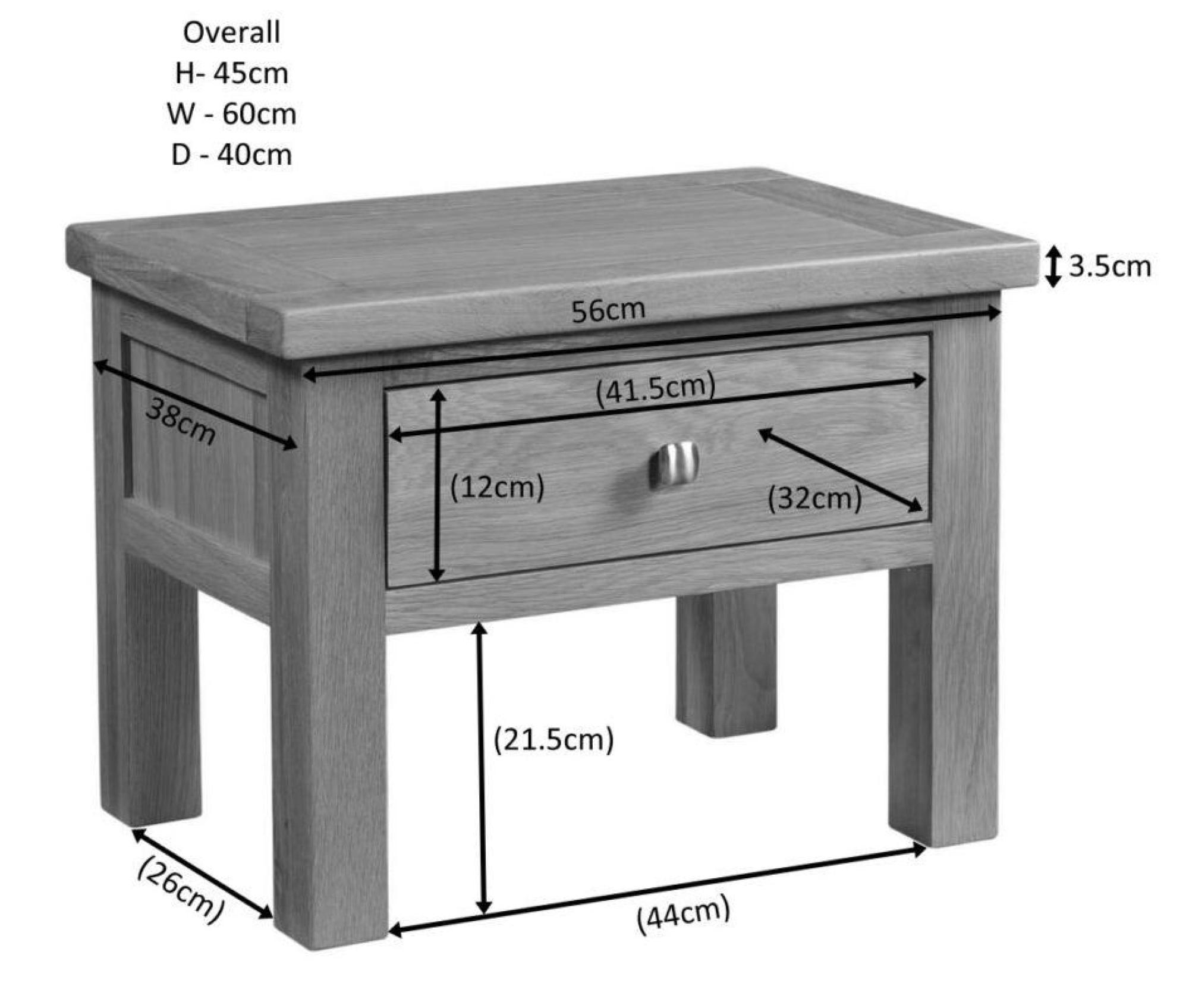 Product photograph of Original Rustic Oak 1 Drawer Side Table from Choice Furniture Superstore.