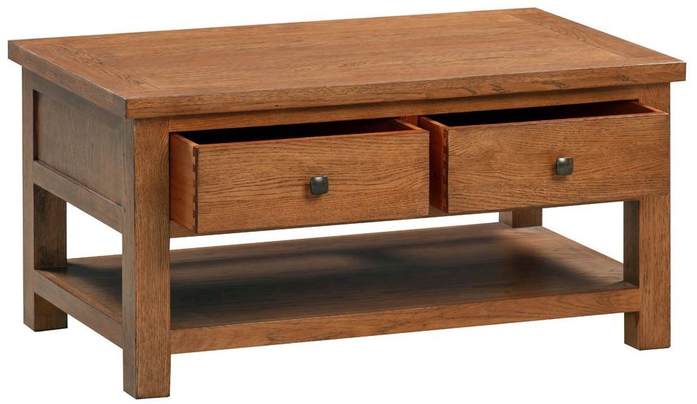 Product photograph of Original Rustic Oak Storage Coffee Table from Choice Furniture Superstore.