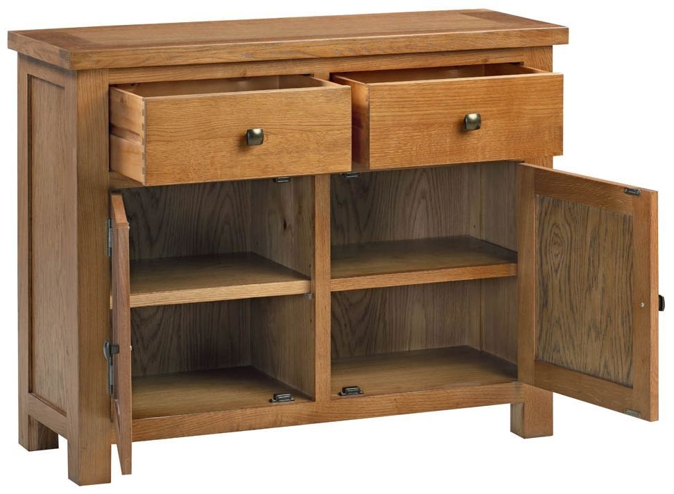 Product photograph of Original Rustic Oak 2 Door Sideboard from Choice Furniture Superstore.