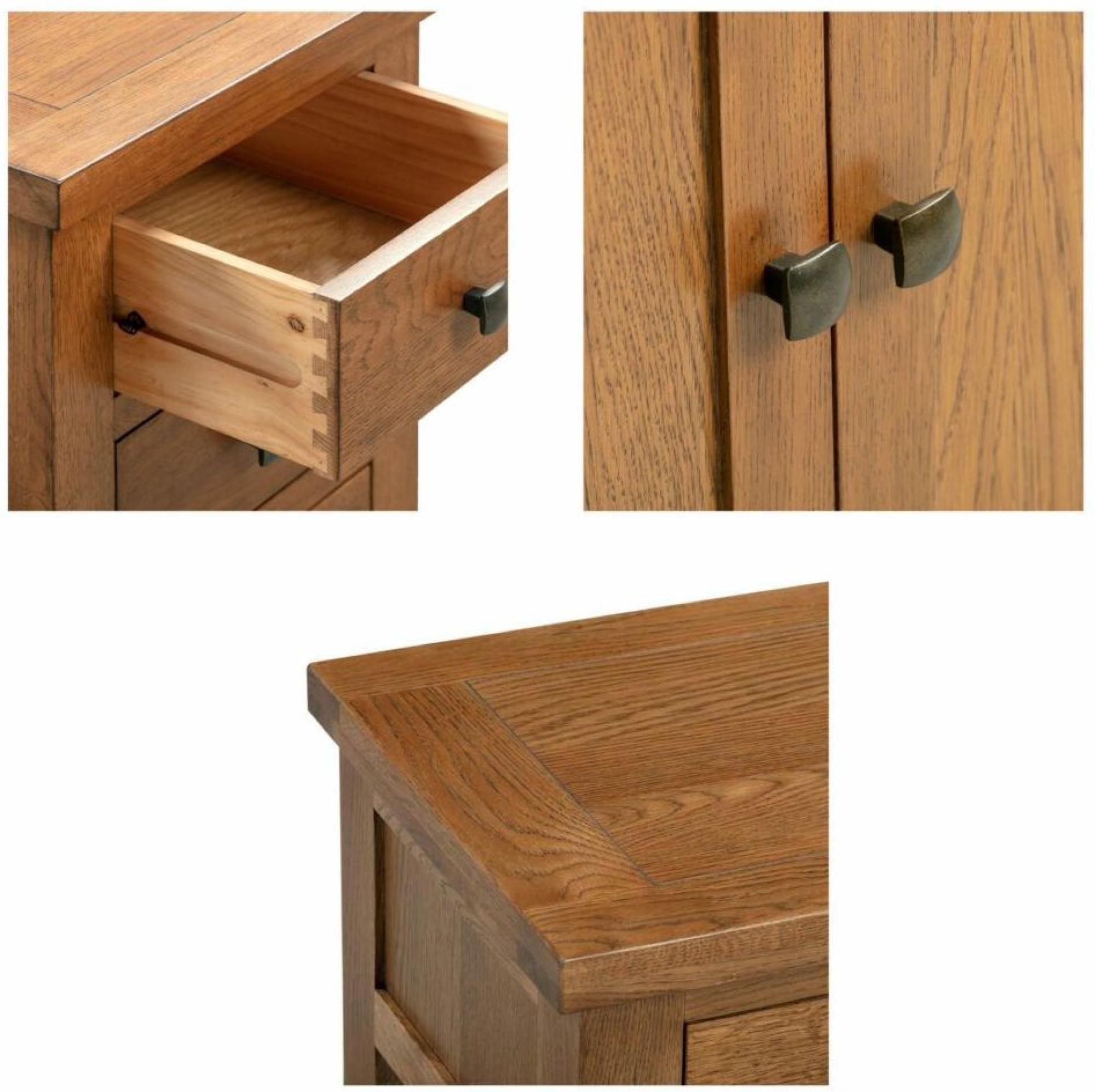 Product photograph of Original Rustic Oak Small 2 Door Sideboard from Choice Furniture Superstore.