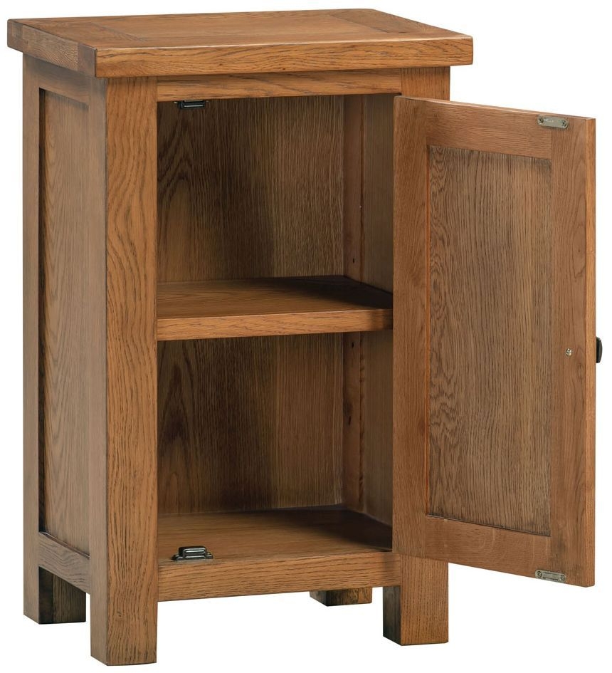 Product photograph of Original Rustic Oak 1 Door Hall Cabinet from Choice Furniture Superstore.