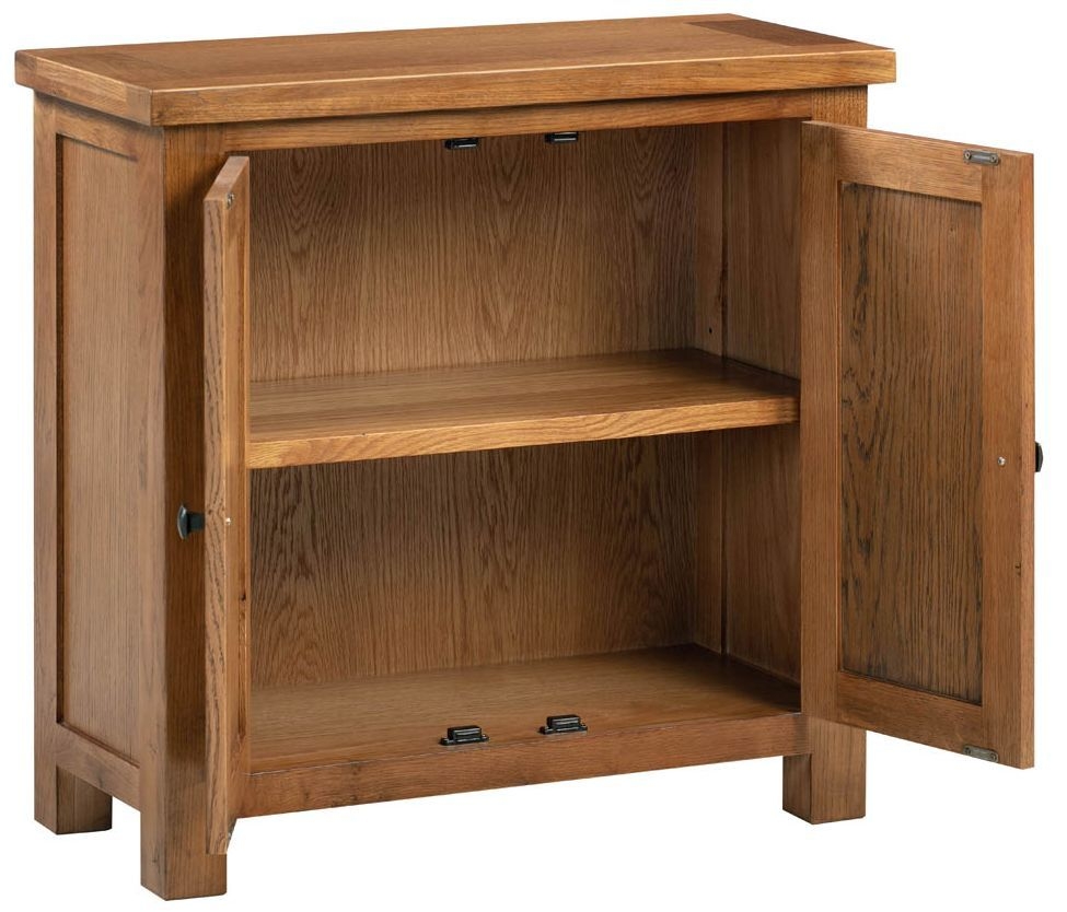 Product photograph of Original Rustic Oak 2 Door Hall Cabinet from Choice Furniture Superstore.