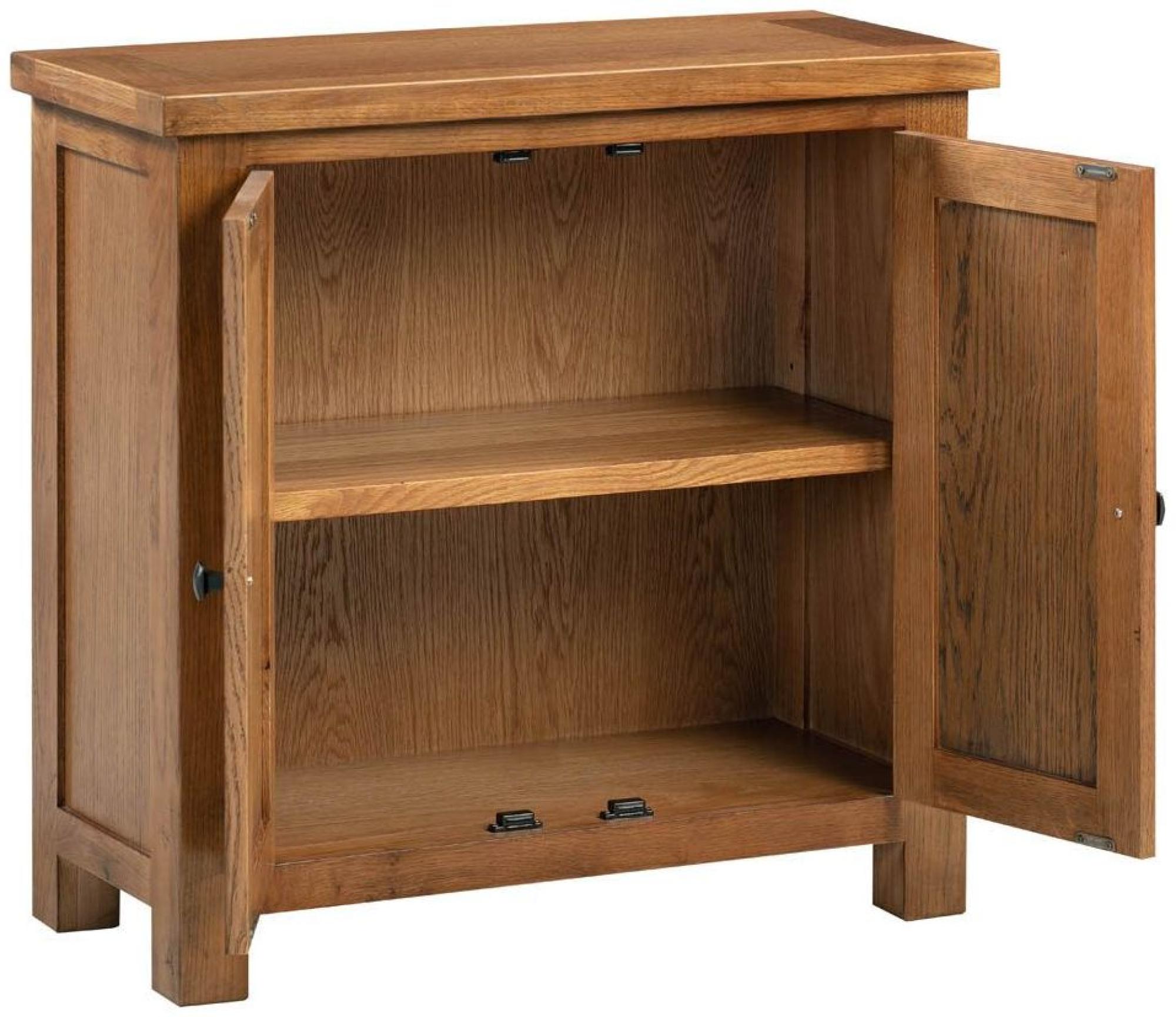 Product photograph of Original Rustic Oak 2 Door Small Cabinet from Choice Furniture Superstore.