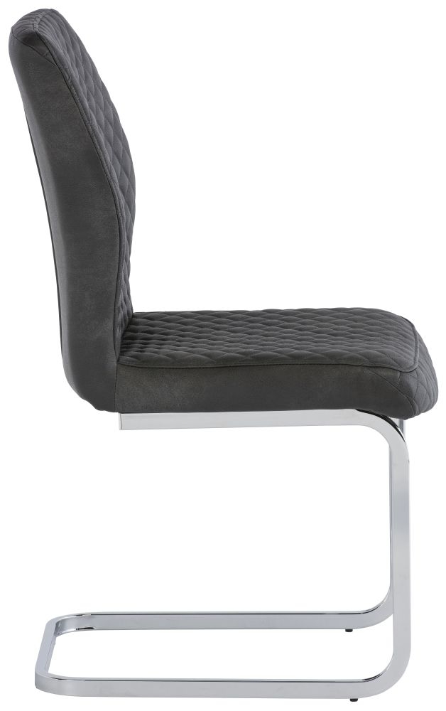 Product photograph of Irvine Fabric Dining Chair With Chrome Base Sold In Pairs from Choice Furniture Superstore.
