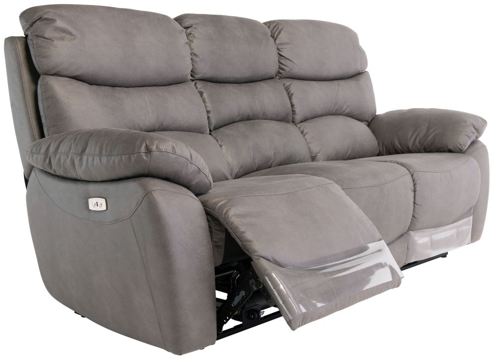 Product photograph of Simi Fabric 3 Seater Electric Recliner Sofa from Choice Furniture Superstore.