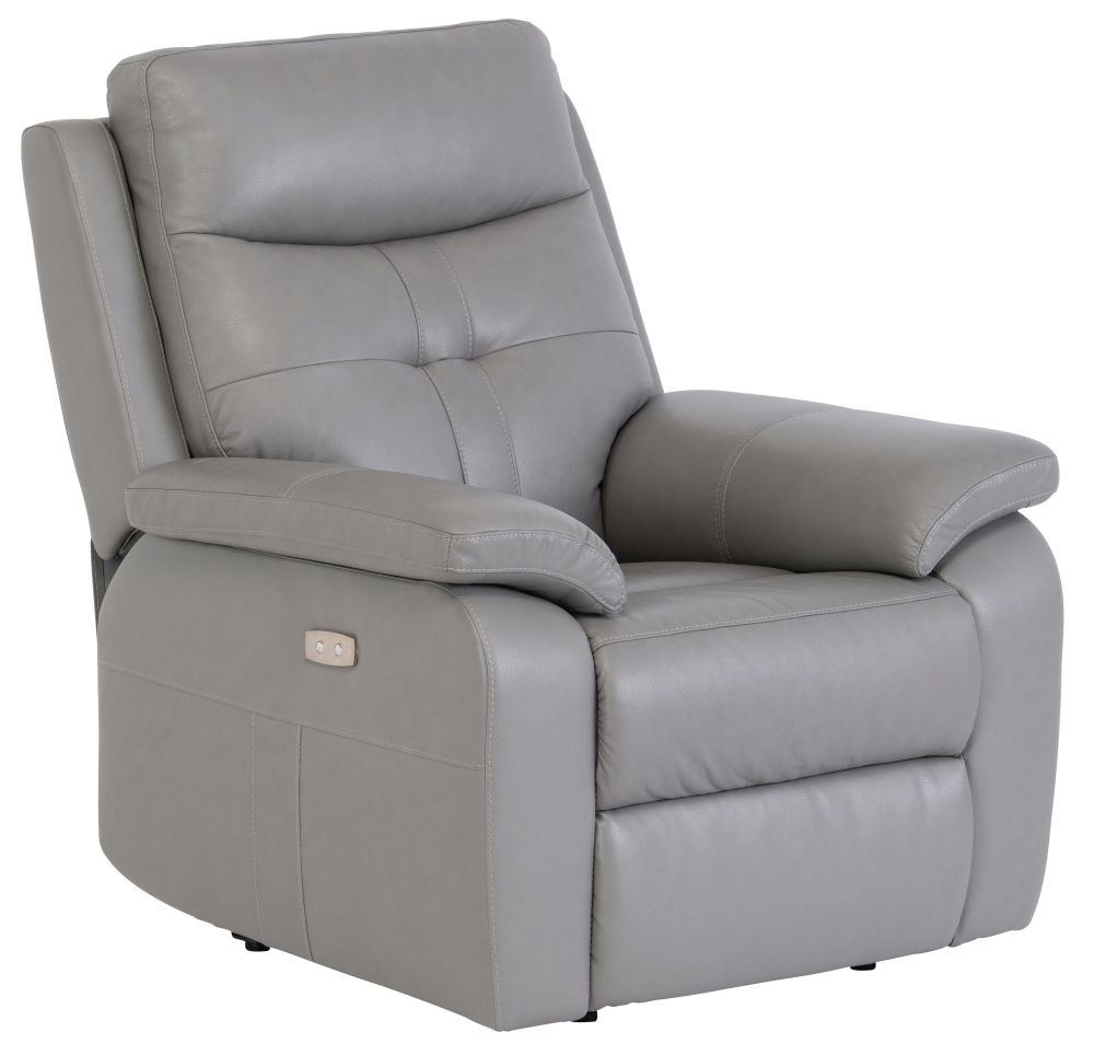 Product photograph of Monica Leather Electric Recliner Armchair from Choice Furniture Superstore.