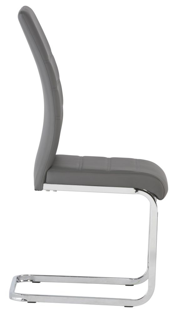 Product photograph of Morro Faux Leather Dining Chair With Chrome Base Sold In Pairs from Choice Furniture Superstore.