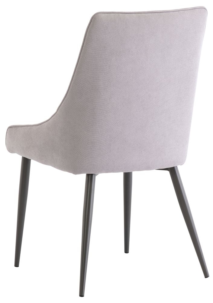 Product photograph of Haledon Fabric Dining Chair With Powder Coated Legs Sold In Pairs from Choice Furniture Superstore.
