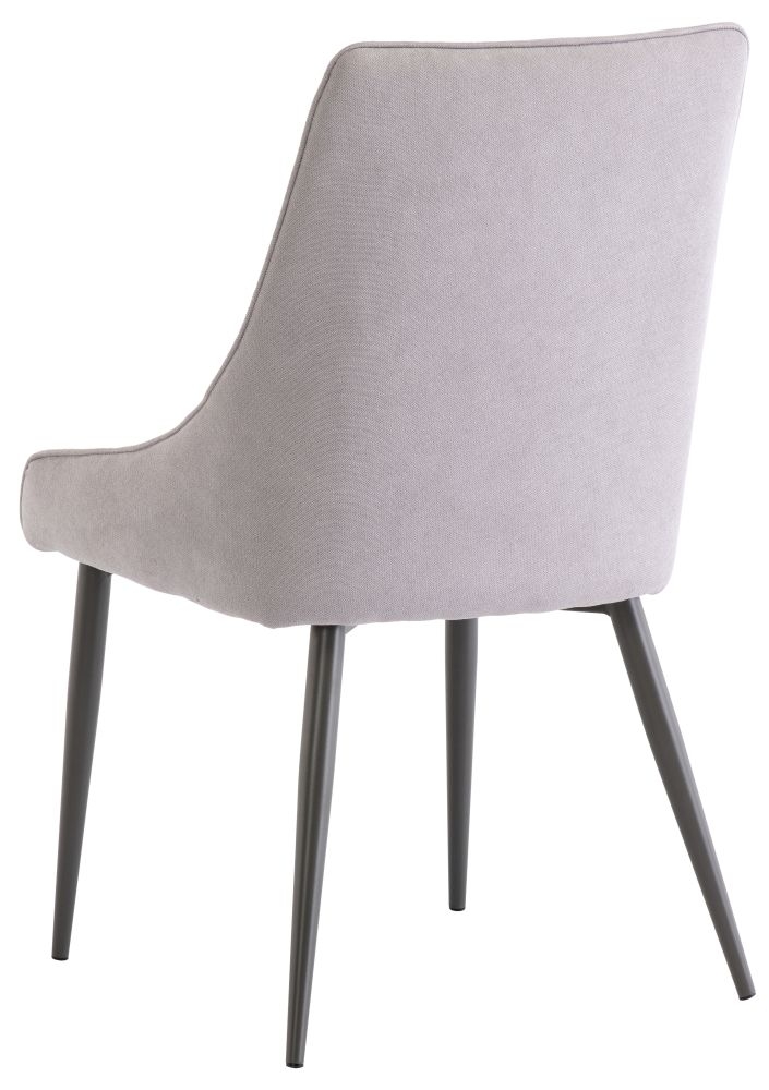 Product photograph of Rimini Grey Fabric Dining Chair With Grey Powder Coated Legs Sold In Pairs from Choice Furniture Superstore.