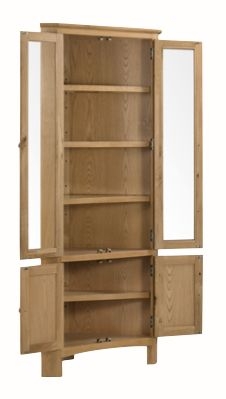 Product photograph of Kilkenny Oak Corner Display Unit from Choice Furniture Superstore.