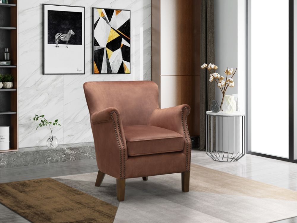 Harlow Copper Fabric Armchair