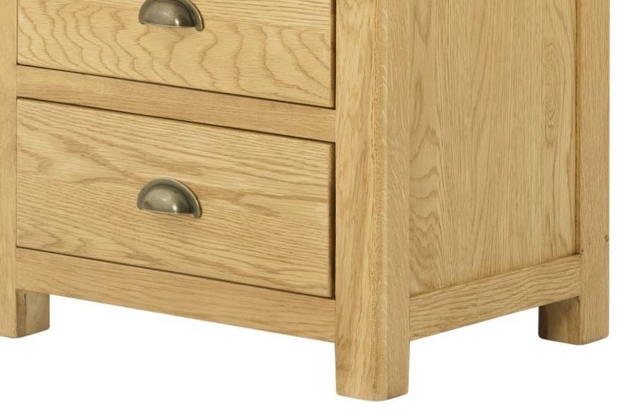 Product photograph of Portland 5 Drawer Wellington Chest - Comes In Oak Cream And Stone Painted from Choice Furniture Superstore.