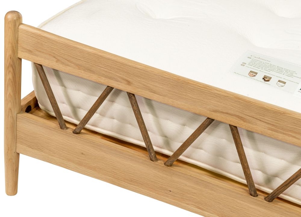 Product photograph of Grace Natural Oak High Foot End Bed from Choice Furniture Superstore.
