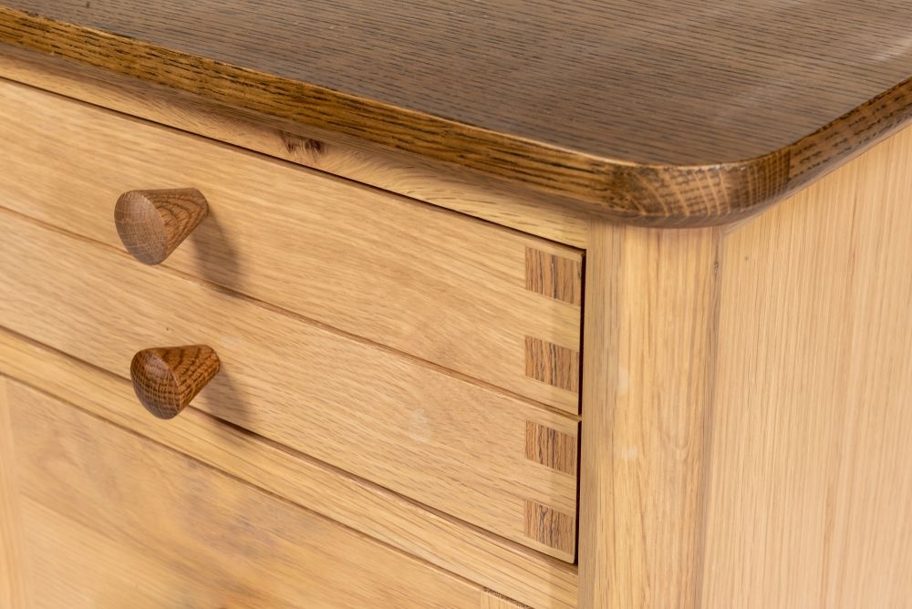 Product photograph of Grace Natural Oak 3 Drawer Bedside Cabinet from Choice Furniture Superstore.