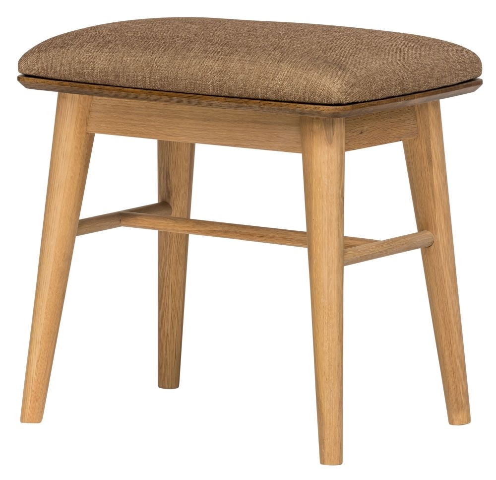Product photograph of Grace Natural Oak Dressing Stool from Choice Furniture Superstore.