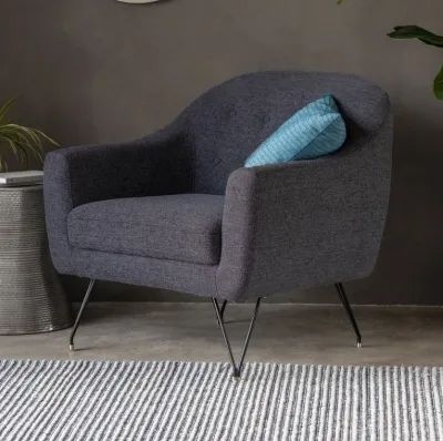Product photograph of Clearance - Volda Licorice Black Armchair - Fs113 from Choice Furniture Superstore.