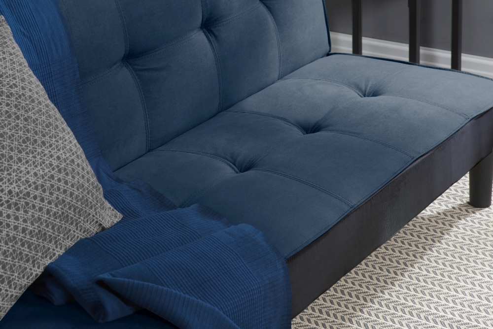 Product photograph of Aurora Midnight Blue Fabric Sofa Bed from Choice Furniture Superstore.