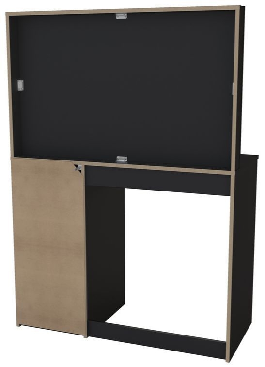 Product photograph of Birlea Ava Black 5 Drawer Dressing Table With Mirror from Choice Furniture Superstore.