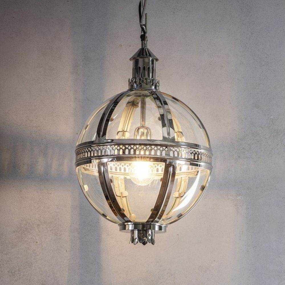 Product photograph of Vienna Silver Small Round Pendant Light - Clearance Fs298 from Choice Furniture Superstore.