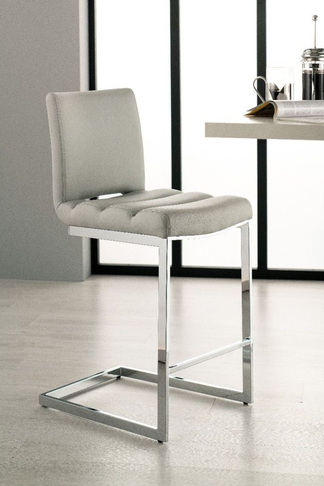 Product photograph of Clearance - Perth Grey Breakfast Barstool Sold In Pairs - Fs339 40 14766 from Choice Furniture Superstore.