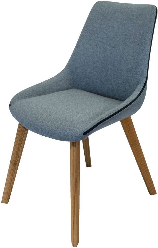 Product photograph of Clearance - Carnaby Sterling Grey Fabric Dining Chair Sold In Pairs - Fs207 from Choice Furniture Superstore.