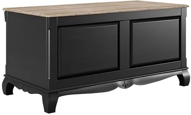 Product photograph of Clearance - Fleur French Style Black Blanket Box - Made In Solid Mango Wood from Choice Furniture Superstore.