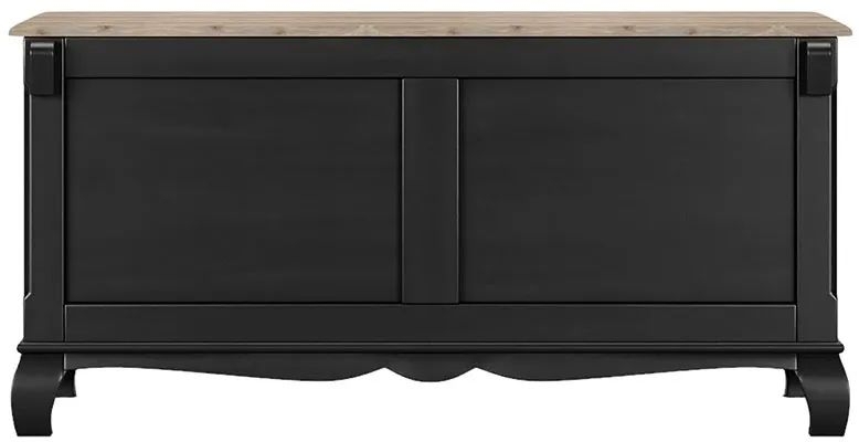 Product photograph of Clearance - Fleur French Style Black Blanket Box - Made In Solid Mango Wood from Choice Furniture Superstore.