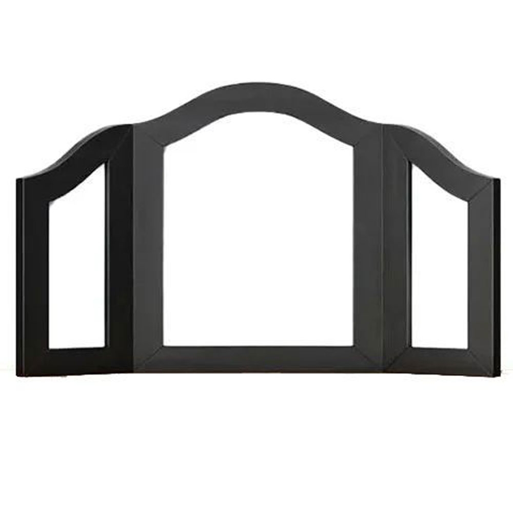 Clearance - Fleur French Style Black Triple Mirror - Made in Solid Mango Wood