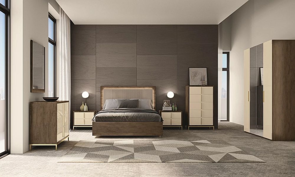 Product photograph of Meridian Italian Bed With Brown Velvet Headboard from Choice Furniture Superstore.