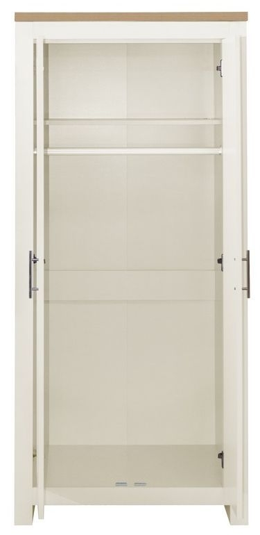 Product photograph of Birlea Highgate Cream Painted 2 Door Wardrobe from Choice Furniture Superstore.