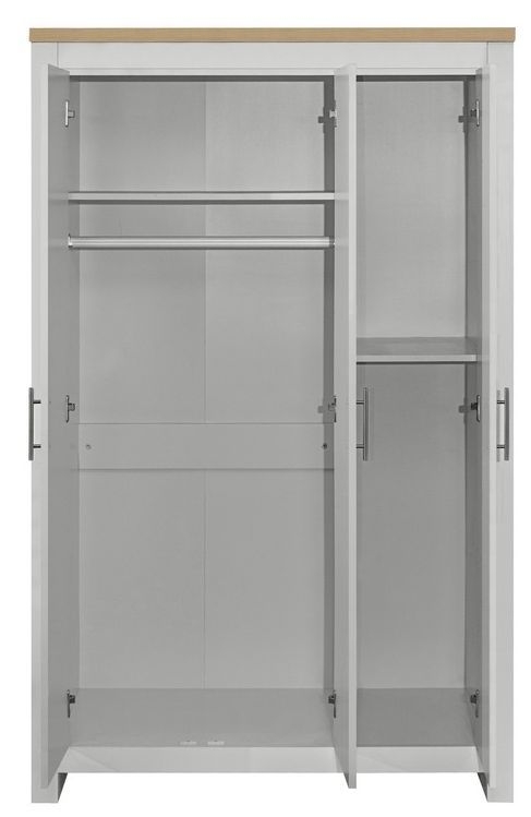 Product photograph of Highgate Grey 3 Door Wardrobe from Choice Furniture Superstore.