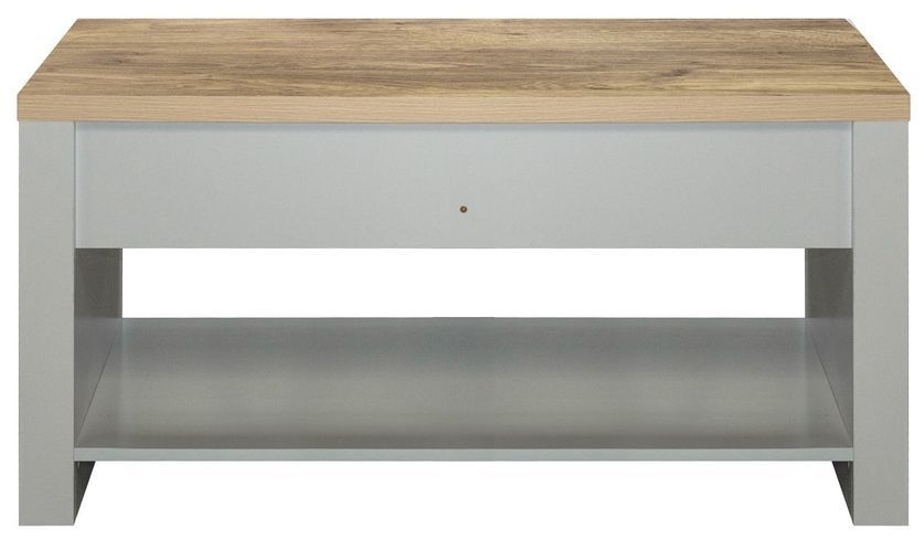 Product photograph of Highgate Grey And Oak Effect Coffee Table - 2 Drawers from Choice Furniture Superstore.