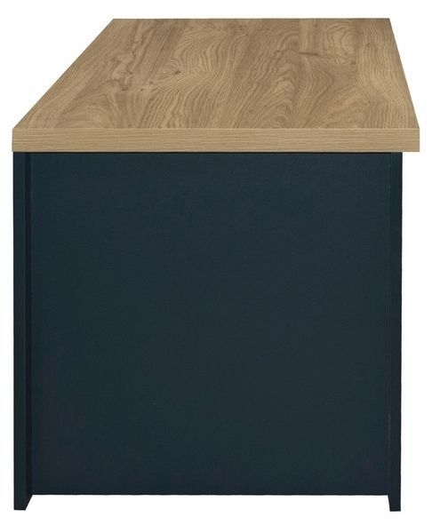 Product photograph of Highgate Blue And Oak Effect Coffee Table - 2 Drawers from Choice Furniture Superstore.