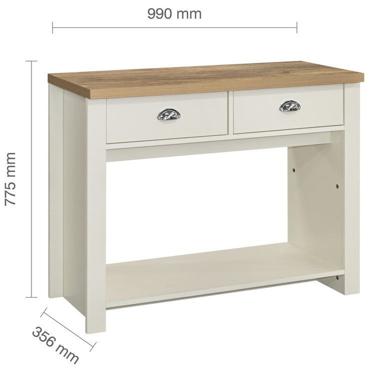 Product photograph of Birlea Highgate Painted 2 Drawer Console Table from Choice Furniture Superstore.