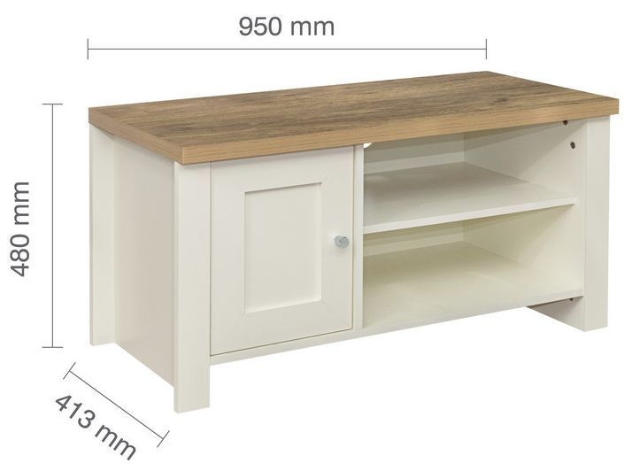 Product photograph of Birlea Highgate Painted Small Tv Unit from Choice Furniture Superstore.