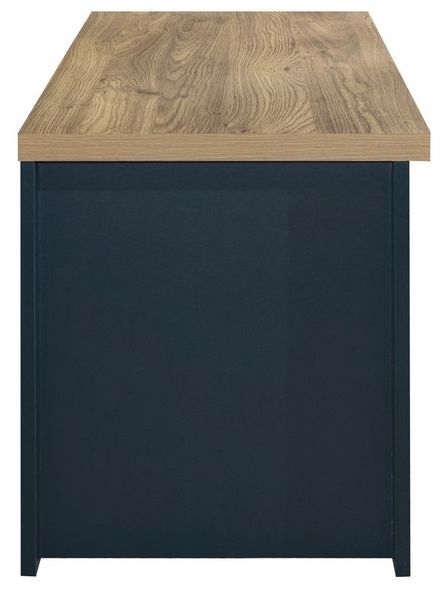 Product photograph of Highgate Blue And Oak Effect Tv Unit - 1 Door from Choice Furniture Superstore.