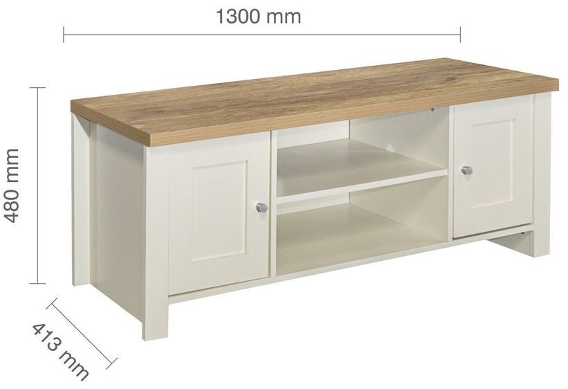 Product photograph of Birlea Highgate Painted Large Tv Unit from Choice Furniture Superstore.
