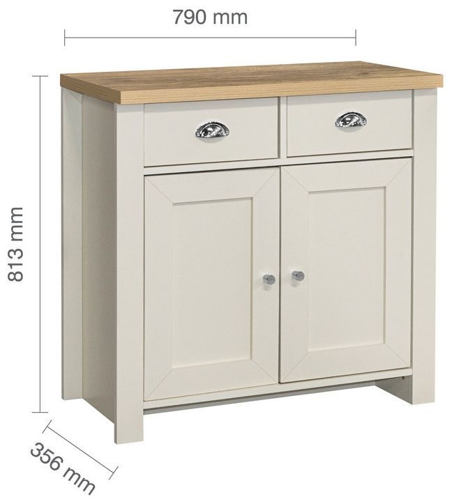 Product photograph of Birlea Highgate Painted 2 Door Sideboard from Choice Furniture Superstore.