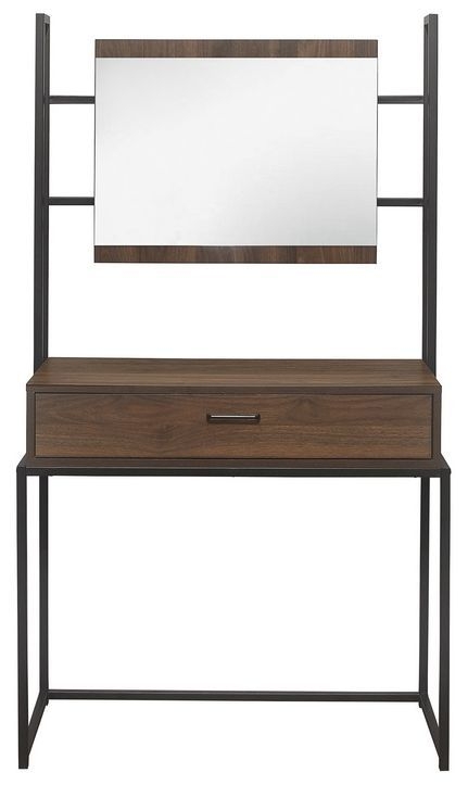 Product photograph of Houston Walnut 1 Drawer Dressing Table from Choice Furniture Superstore.