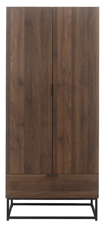 Product photograph of Houston Walnut 2 Door Wardrobe from Choice Furniture Superstore.