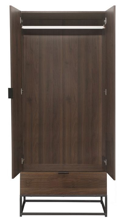 Product photograph of Houston Walnut 2 Door Wardrobe from Choice Furniture Superstore.