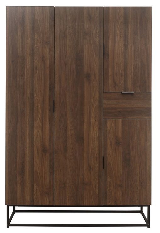 Product photograph of Houston Walnut 4 Door Wardrobe from Choice Furniture Superstore.